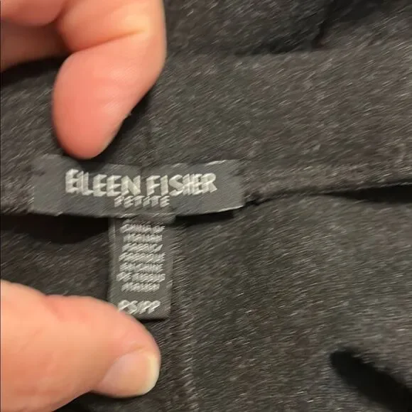 EILEEN FISHER Petite Small Charcoal Gray Knit Legging Pants Stretch Pull-On - Picture 5 of 7